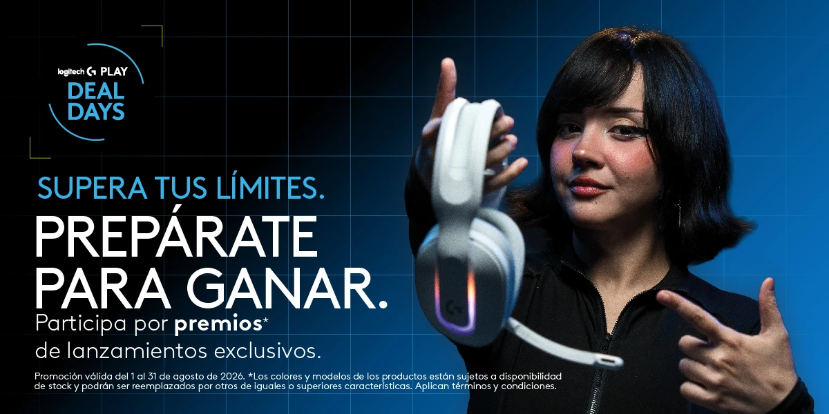 Promoción Logitech G Play Deal Days con audífonos gamer Logitech G y participación por premios de lanzamientos exclusivos, válida del 1 al 31 de agosto de 2026.